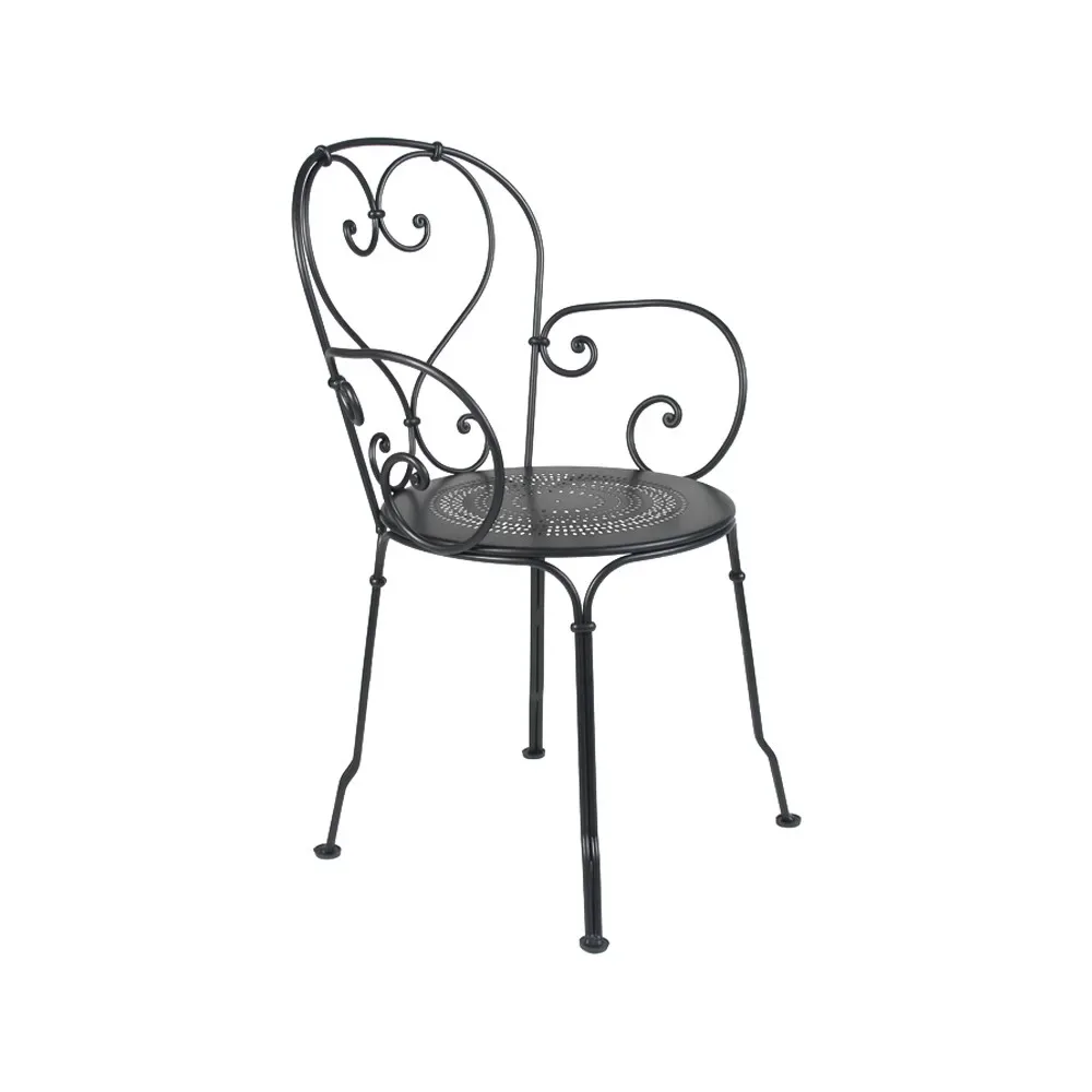 Fermob 1900 karmstol Liquorice (svart) (svart)