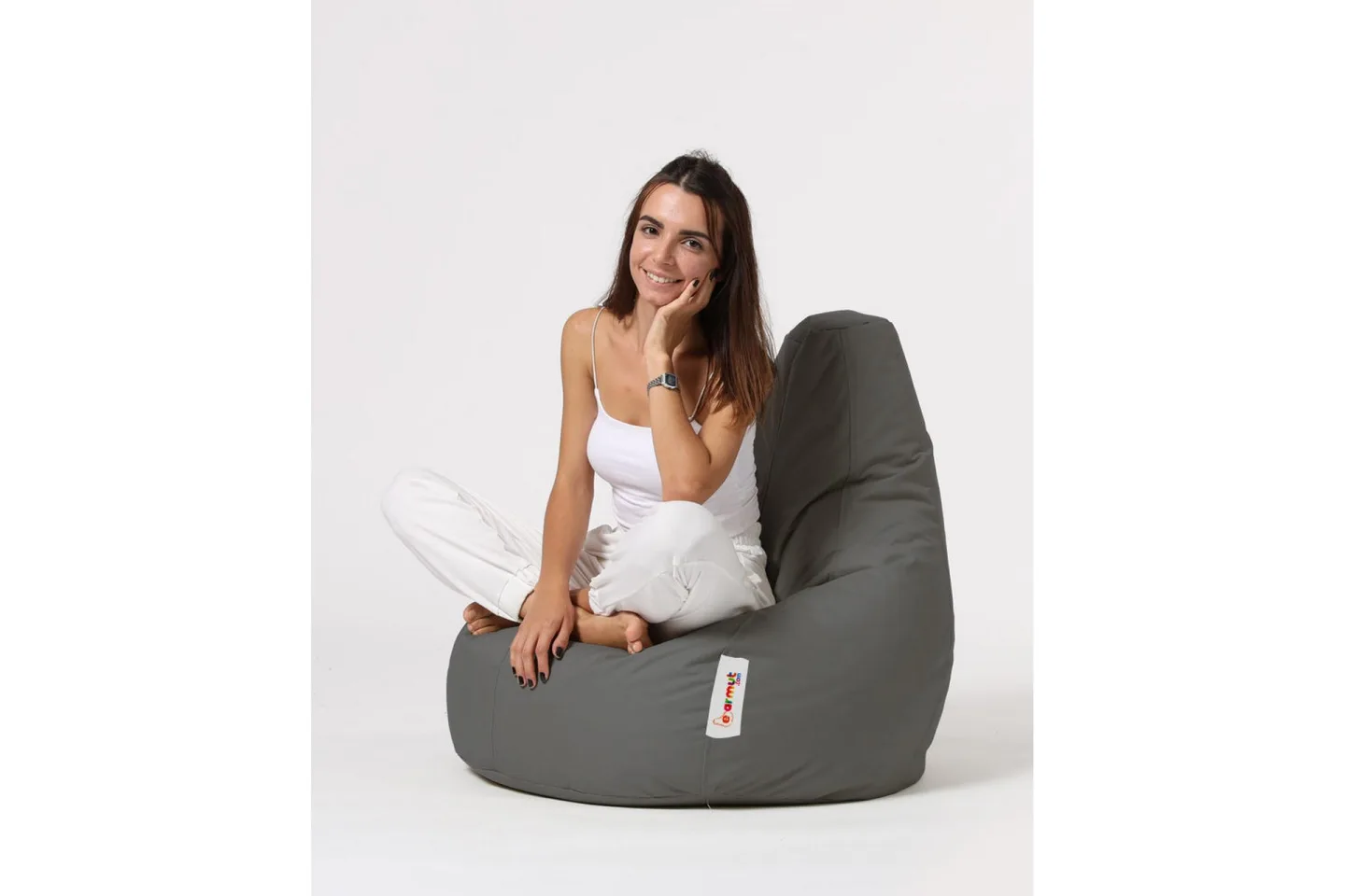 Sittsäck Utomhus Vinna 80 cm - Grå