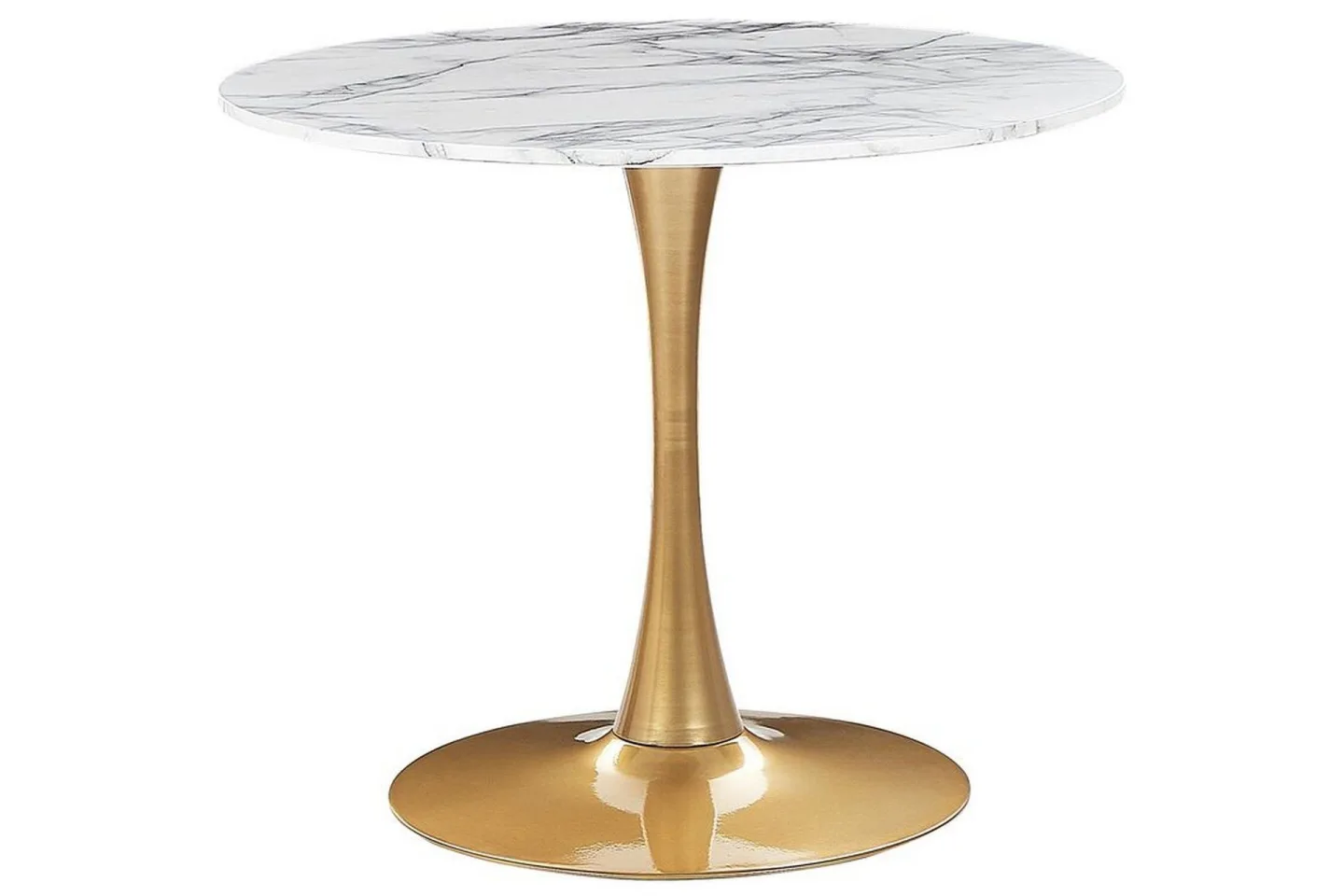 Calmar Matbord 90 cm Rund - Vit/Guld