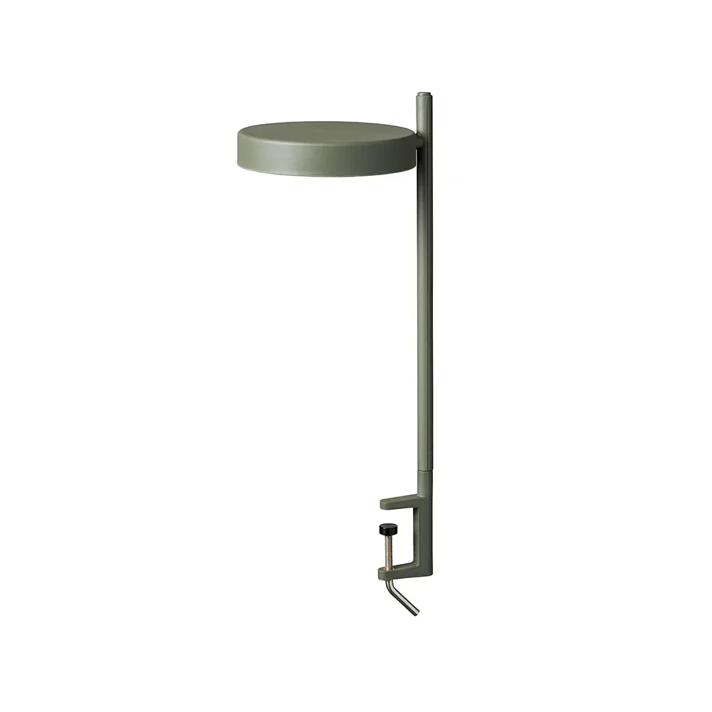 Wastberg+ w182 Pastille c2 bordslampa olive green, lång arm, klämfäste