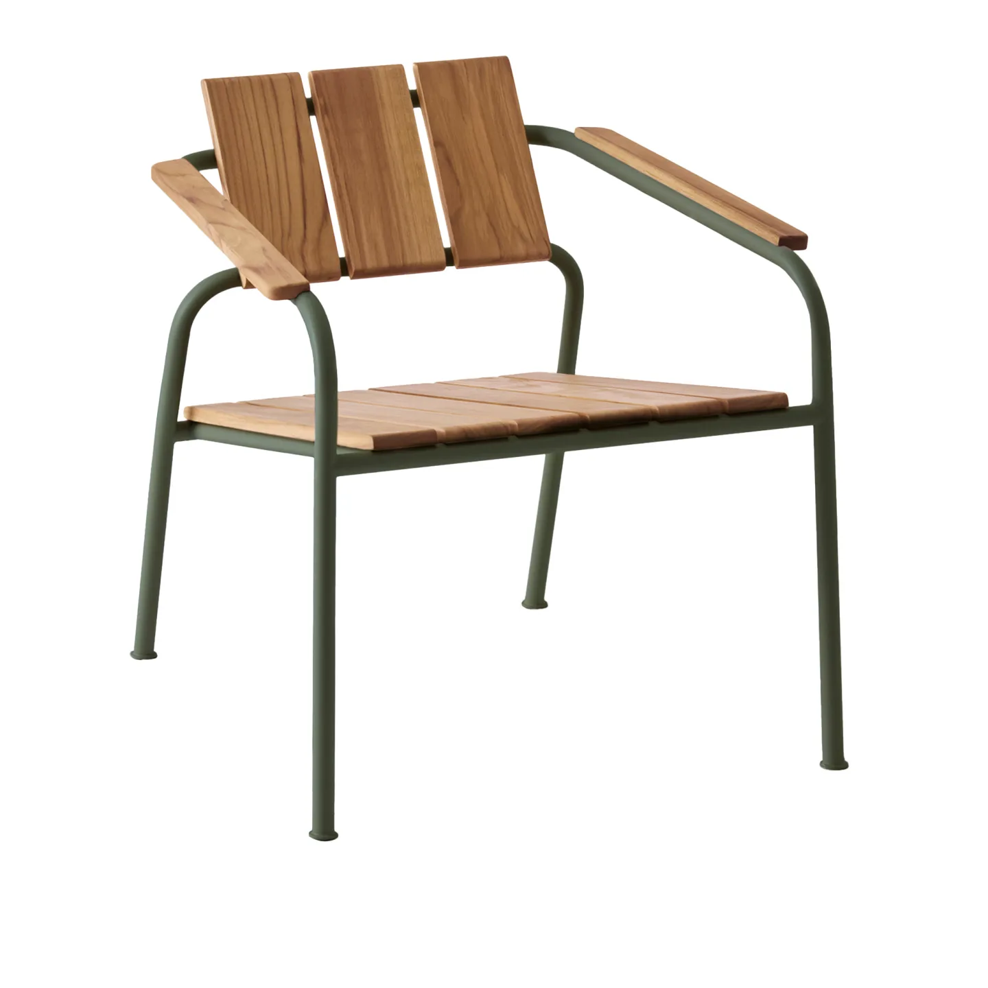 A Huseby - Kallio Outdoor Lounge Chair Green - Fåtöljer utomhus - Sami Kallio - Grön - Metall/Trä