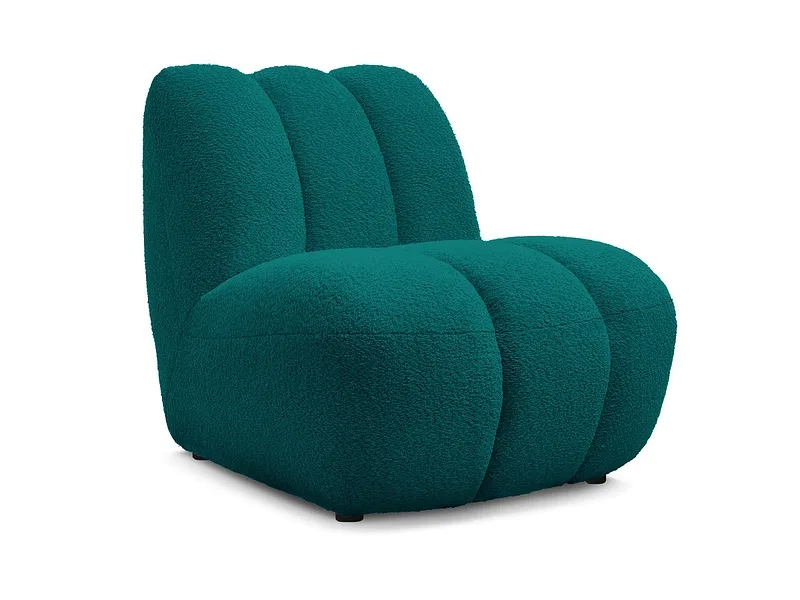 Sessel BOBOCHIC JANISSAIRE Boucle-Stoff hellblau