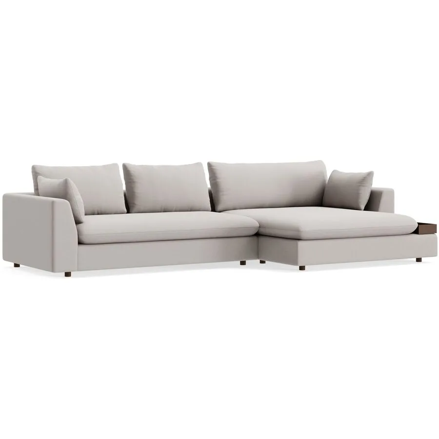 Ecksofa Milou Rechts Stoff hellgrau B 334 T 165 cm - Möbel Konfigurator: Traummöbel individuell zusammenstellen