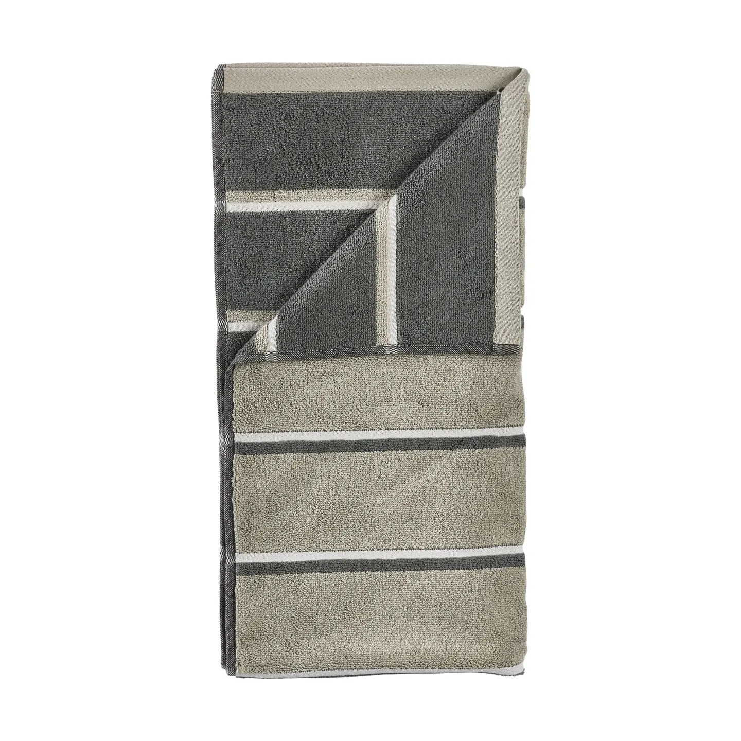 Zone Denmark Sauna Handtuch Eucalyptus-olive green-soft grey, 50x100 cm