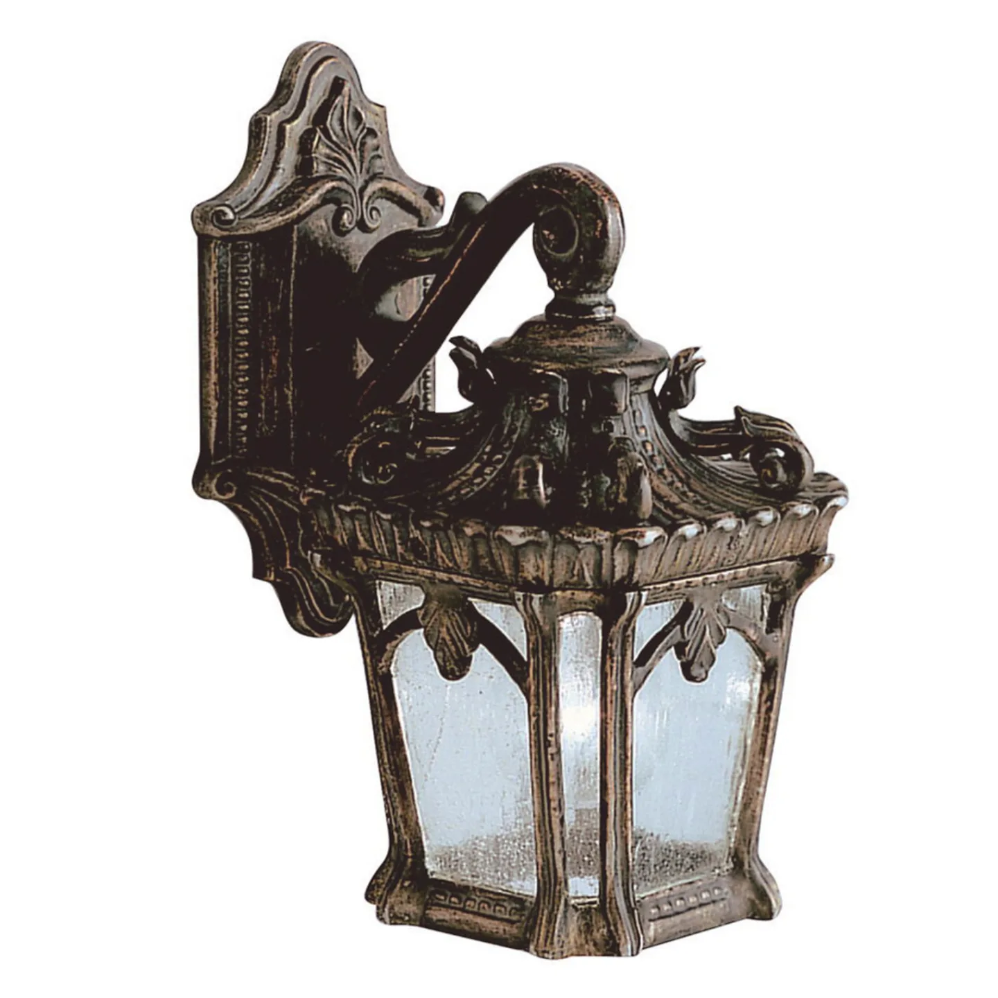 Tournai utomhusvägglampa, brons, IP44, aluminium – Elstead - Metall - Lykta