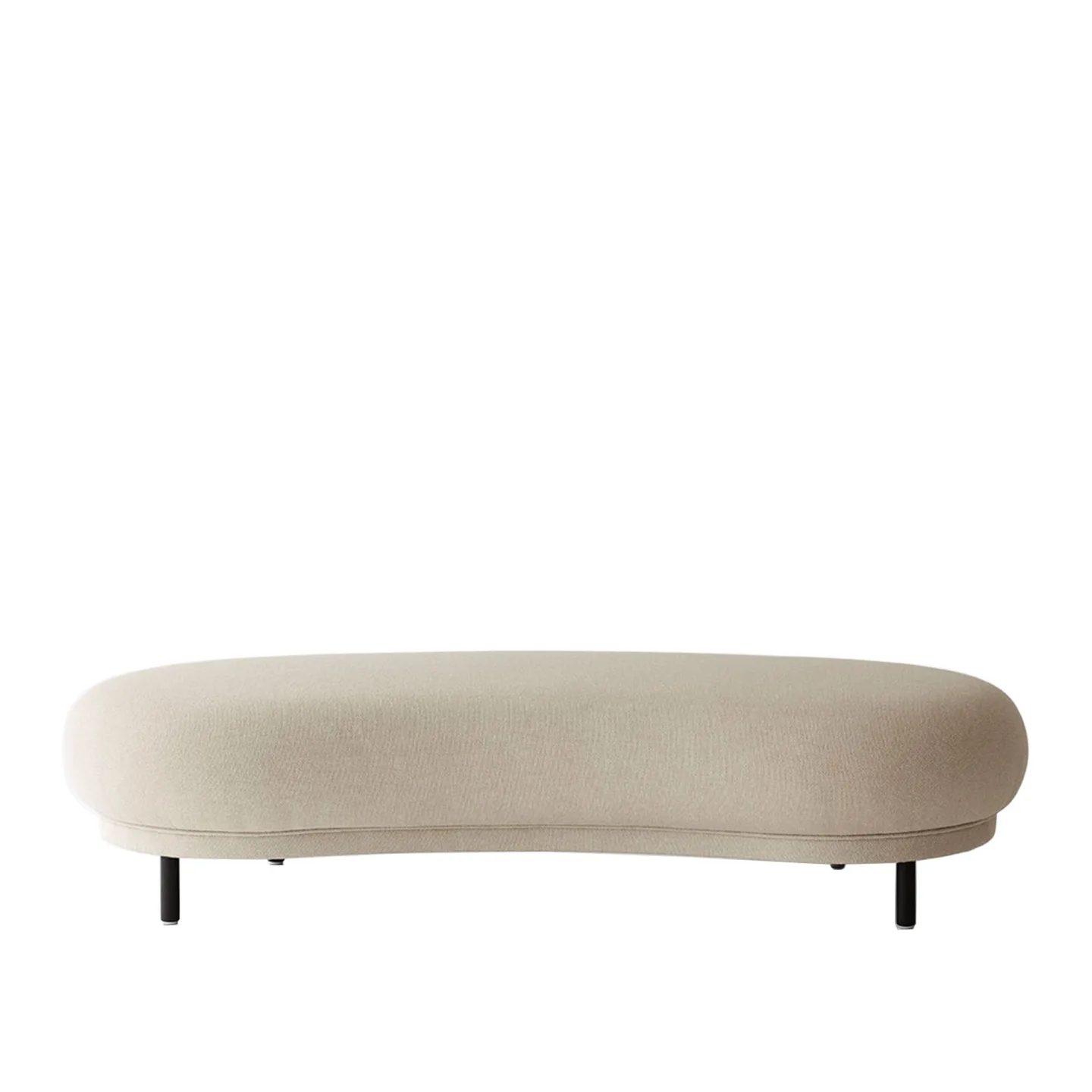 Massproductions - Dandy Ottoman, Walnut Stained Legs, Fabric D, Kvadrat - Vidar 4 0143 - Sittpuffar - Chris Martin - Brun - Trä/Textilmaterial