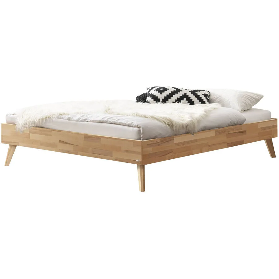 Hasena Bett Sassari Kernbuche Kernbuche massiv Massivholz 160 x 200 cm