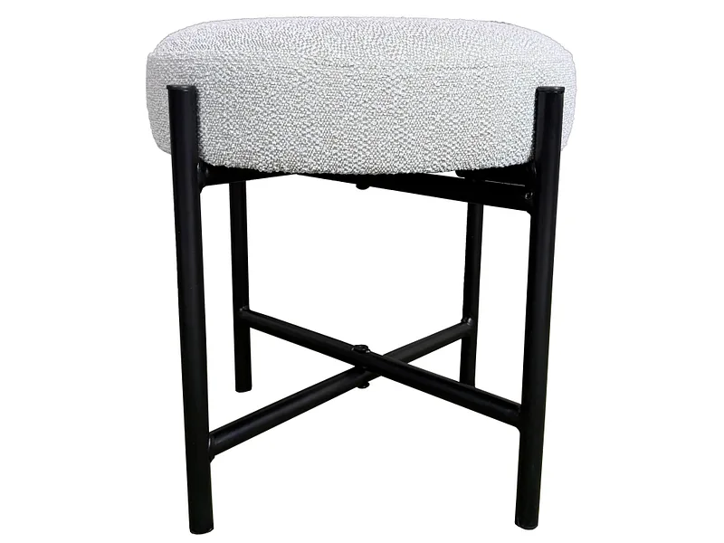 Hocker KEIRA 40x40x40cm stoff beige