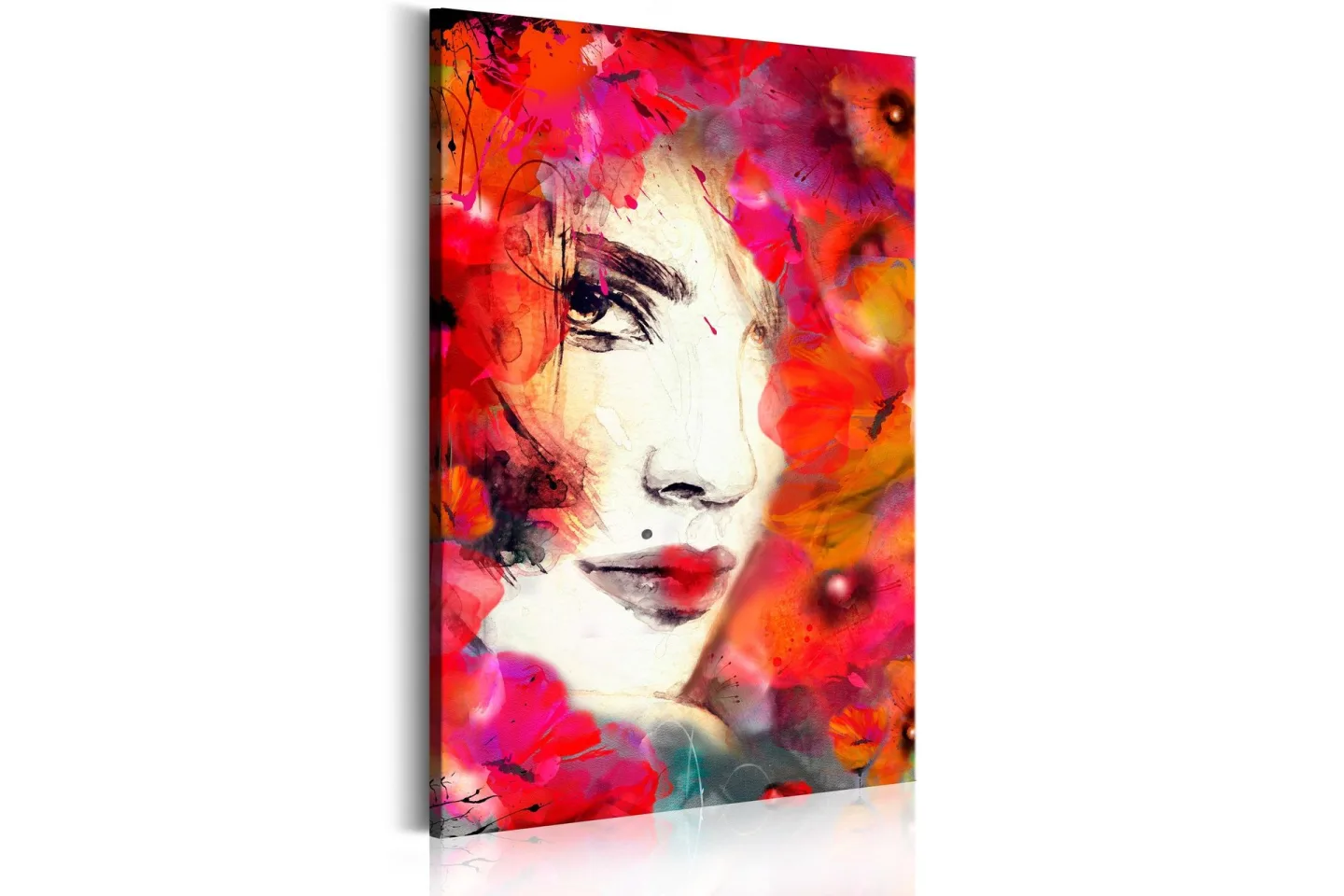 Tavla Woman In Poppies 80x120 cm -