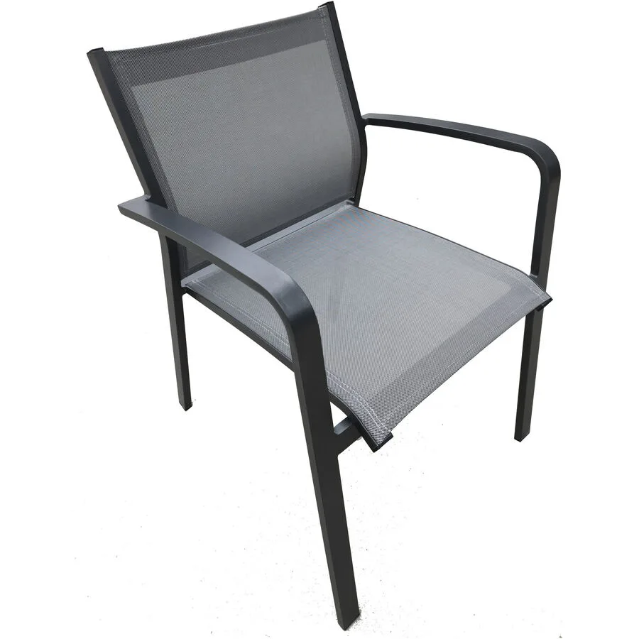 Gartenstuhl Gonio silber/anthrazit Aluminium