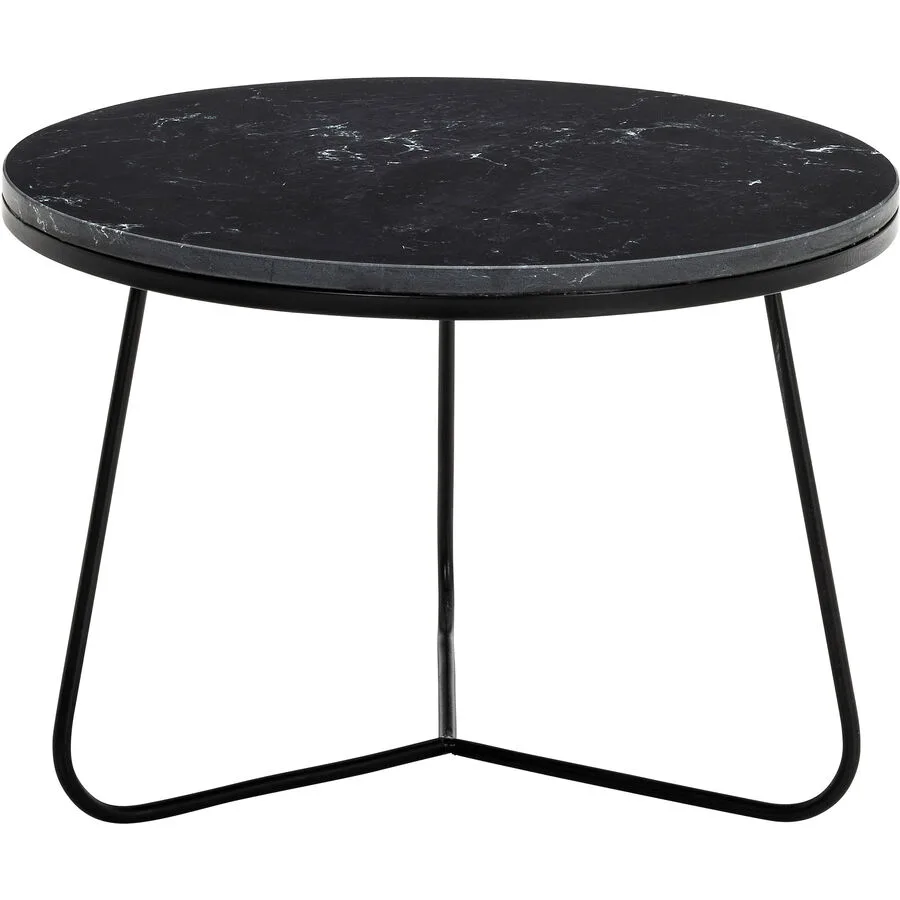 Beistelltisch Tamar schwarz Marmor B 50 H 35 cm