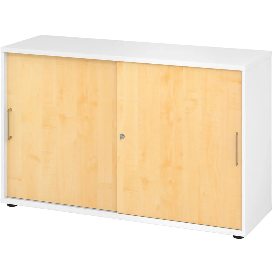 Aktenschrank Office Ahorn Dekor, Weiss Holzwerkstoff B 120 cm H 74.8 cm