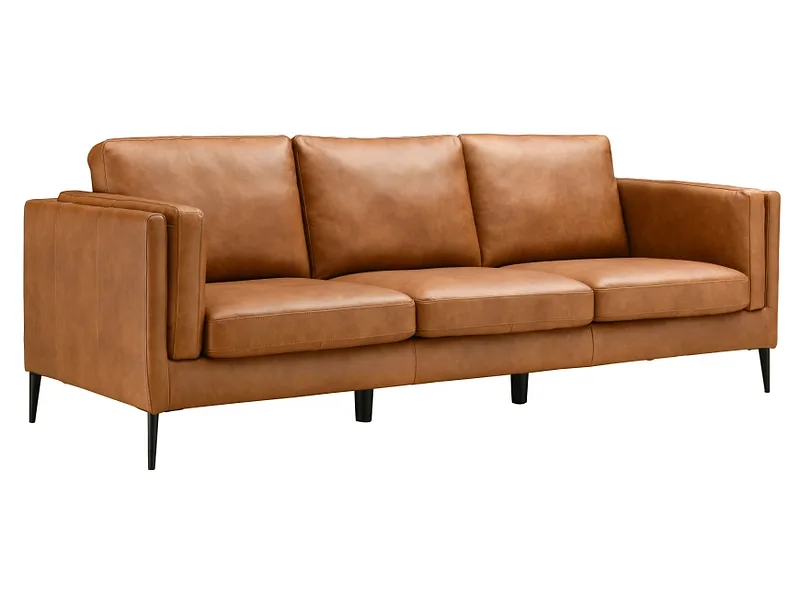 3er Sofa DAROK Echtleder cognacfarben