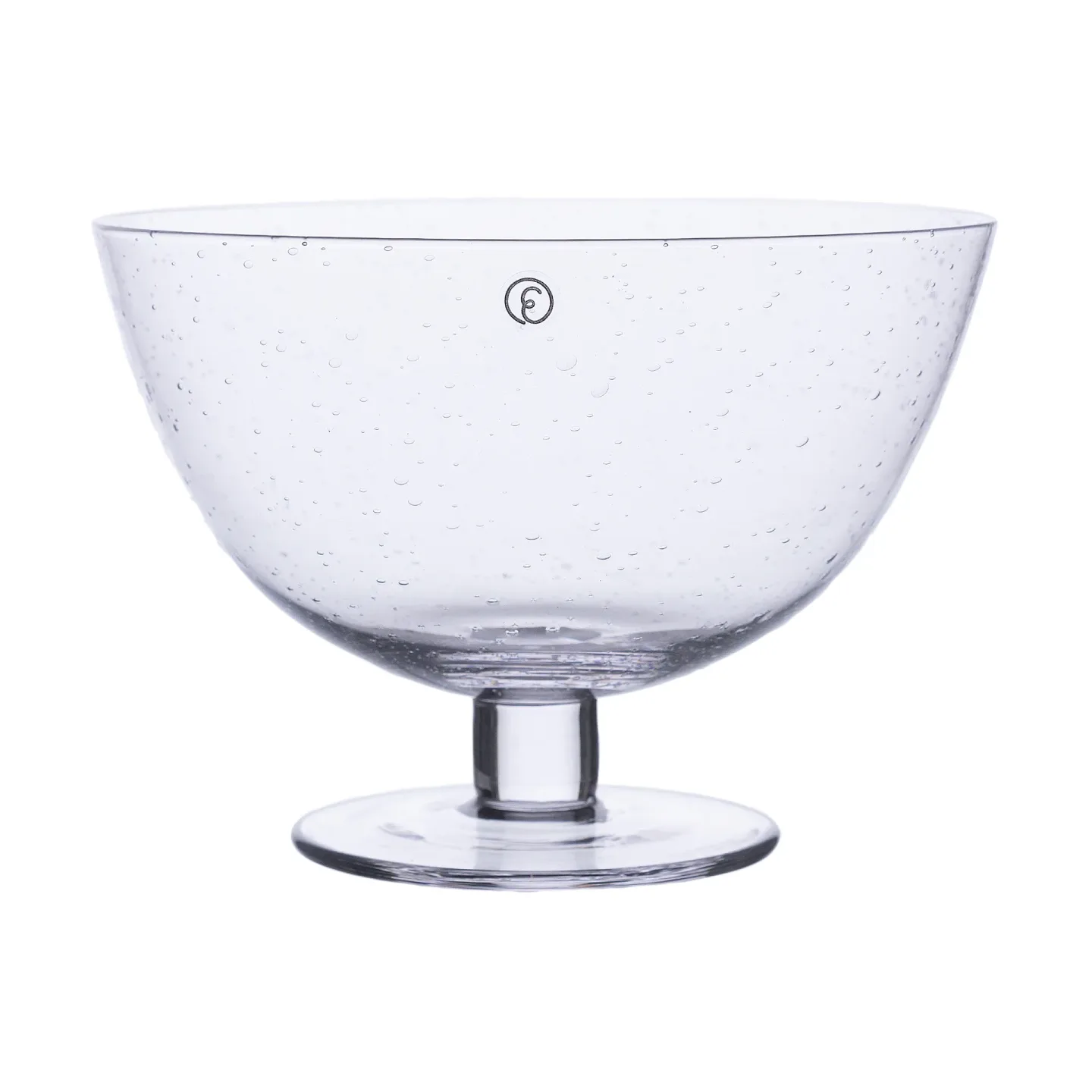 ERNST Ernst Schüssel aus Glas mit Blasen Klar