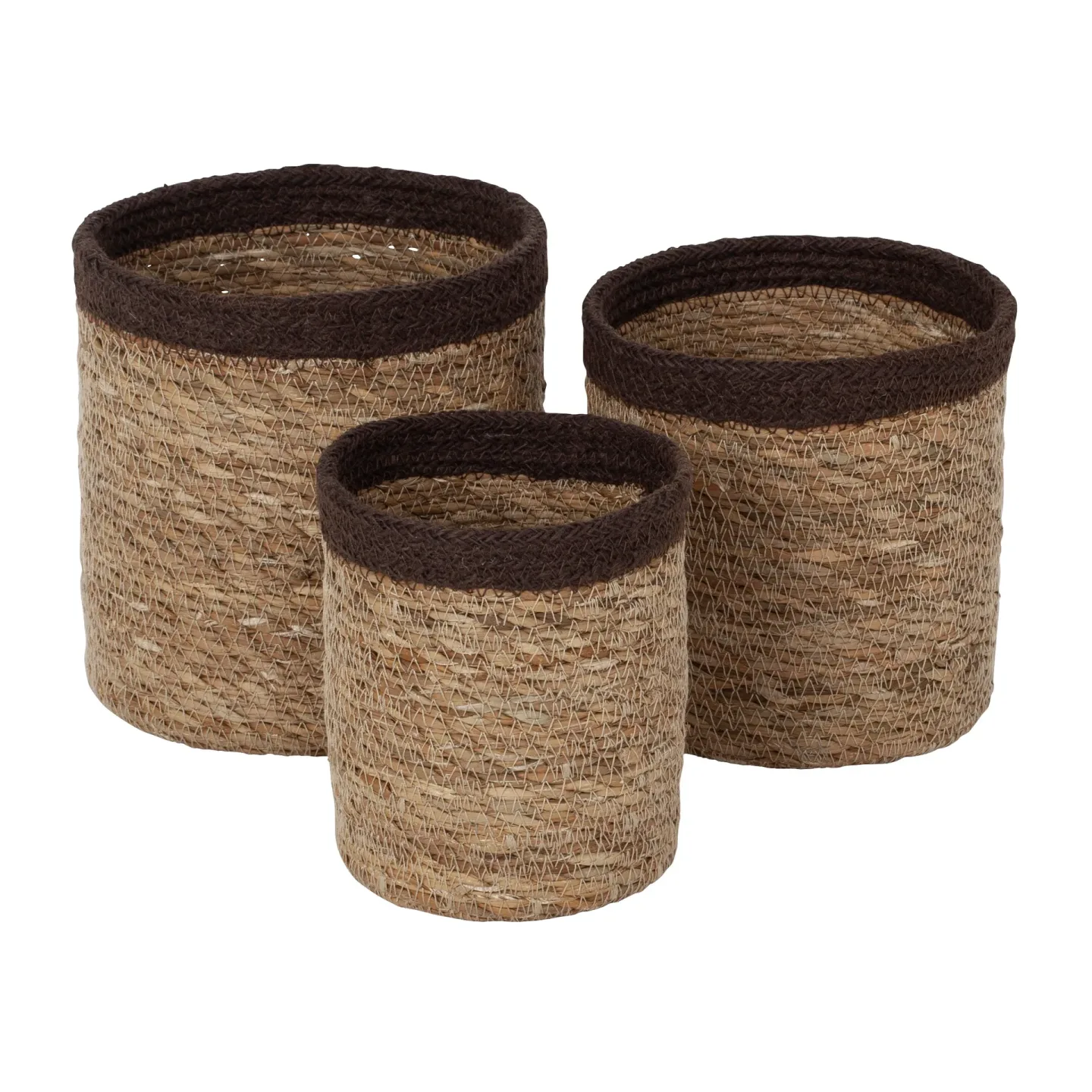 Dixie Emil Verwahrungskorb 3er Pack small Natur-braun