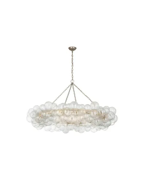 Talia 63" Ring Chandelier Burnished Silver Leaf
