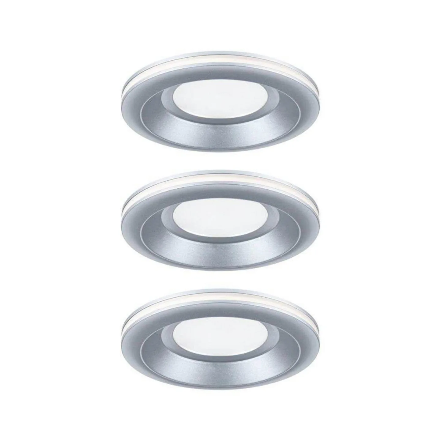Sormus LED-Einbaulampe Ø 10 cm IP65 chrom matt 3x - Paulmann - Badezimmer - Kunststoff
