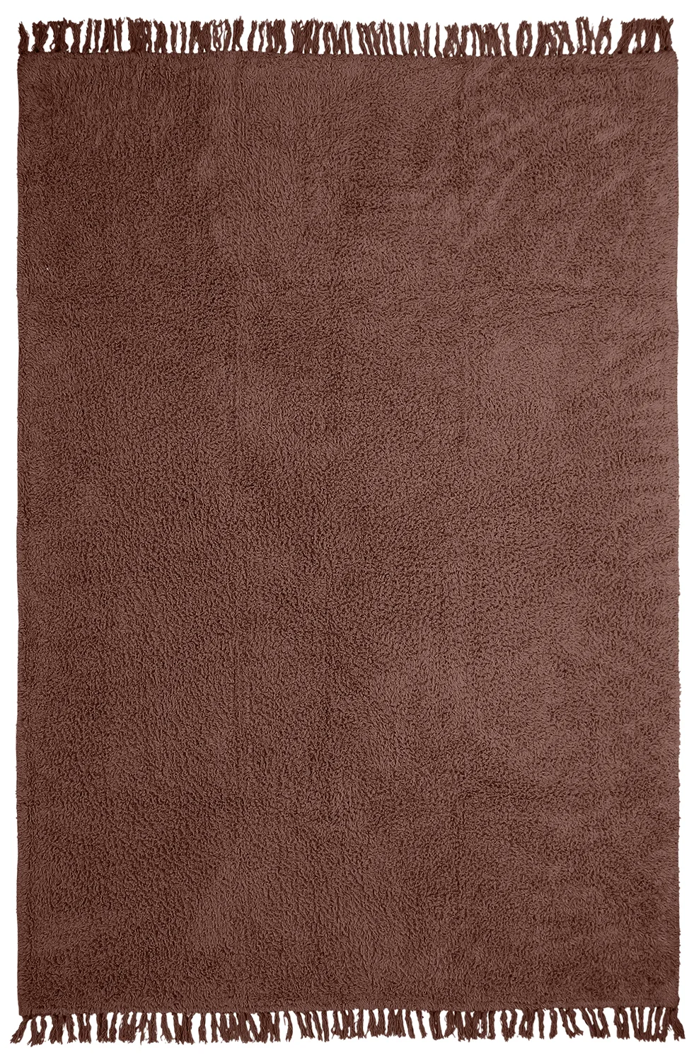 Ryetepper - Alba Natural Cotton Shaggy (brun) (Størrelse: 160 x 230 cm)