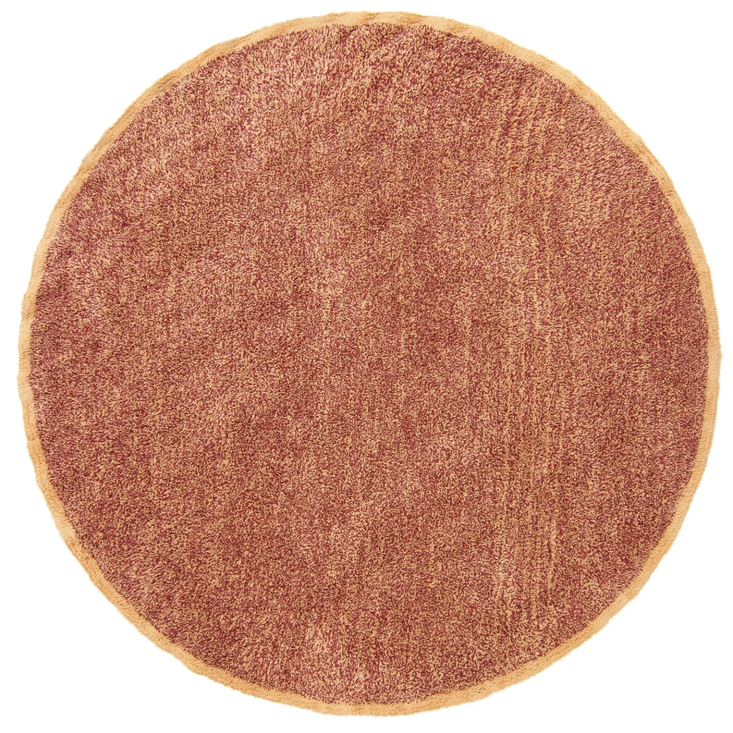 Rundt teppe - Celina Natural Cotton Shaggy (rød) (Størrelse: Ø 200 cm)