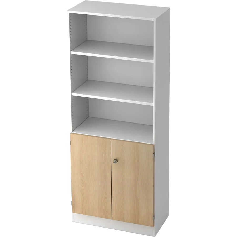 Aktenschrank Office weiss, eiche Holzwerkstoff B 80 cm H 200.4 cm