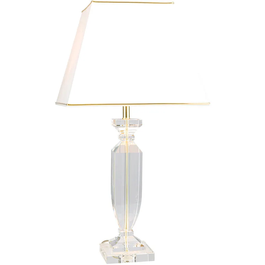 Briamond Tischlampe Pokal Gold/Transparent Stahl/Kristall 36 cm 70 cm