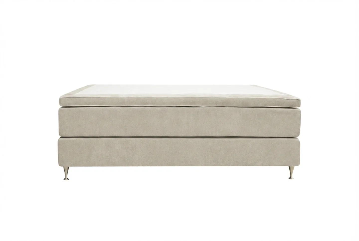 HVILA Premium Kontinentalsäng 160x200 cm - Beige Tyg