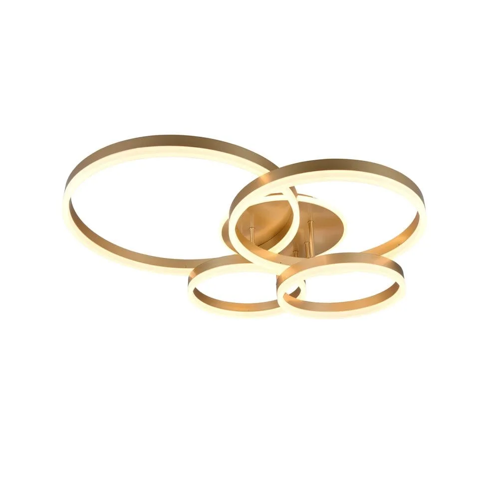 Taklampa TRIO Drake - Guld