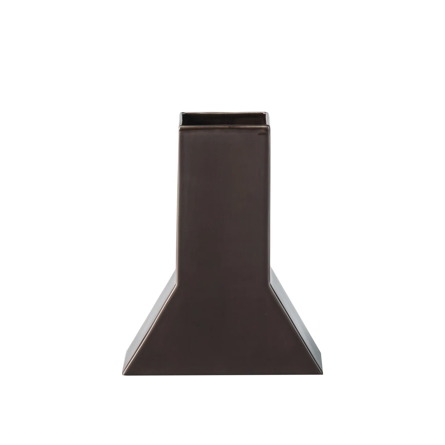 Länna - L.A. Triangular Vase Small Opening Brown - Vaser - Lotta Agaton - Brun - Porslin
