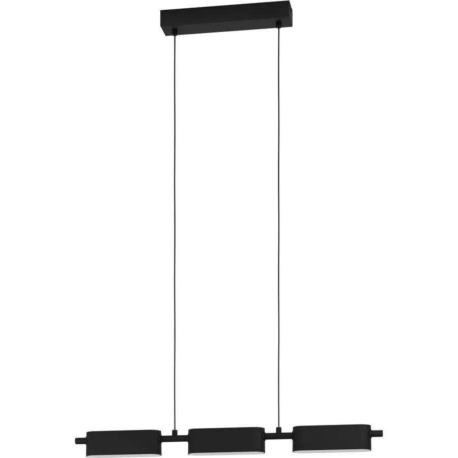 Eglo Pendellampe Rovira Schwarz Aluminium/Stahl 5 cm 110 cm - LED - Lichtfarbe: Warmweiss - LED Energiesparlampen