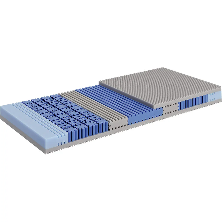 Philrouge Matratze Cozysleep Calm Medium weiss Kaltschaum mit Schaumfedern im Schulterbereich 80 x 200 cm H3 - Mittel