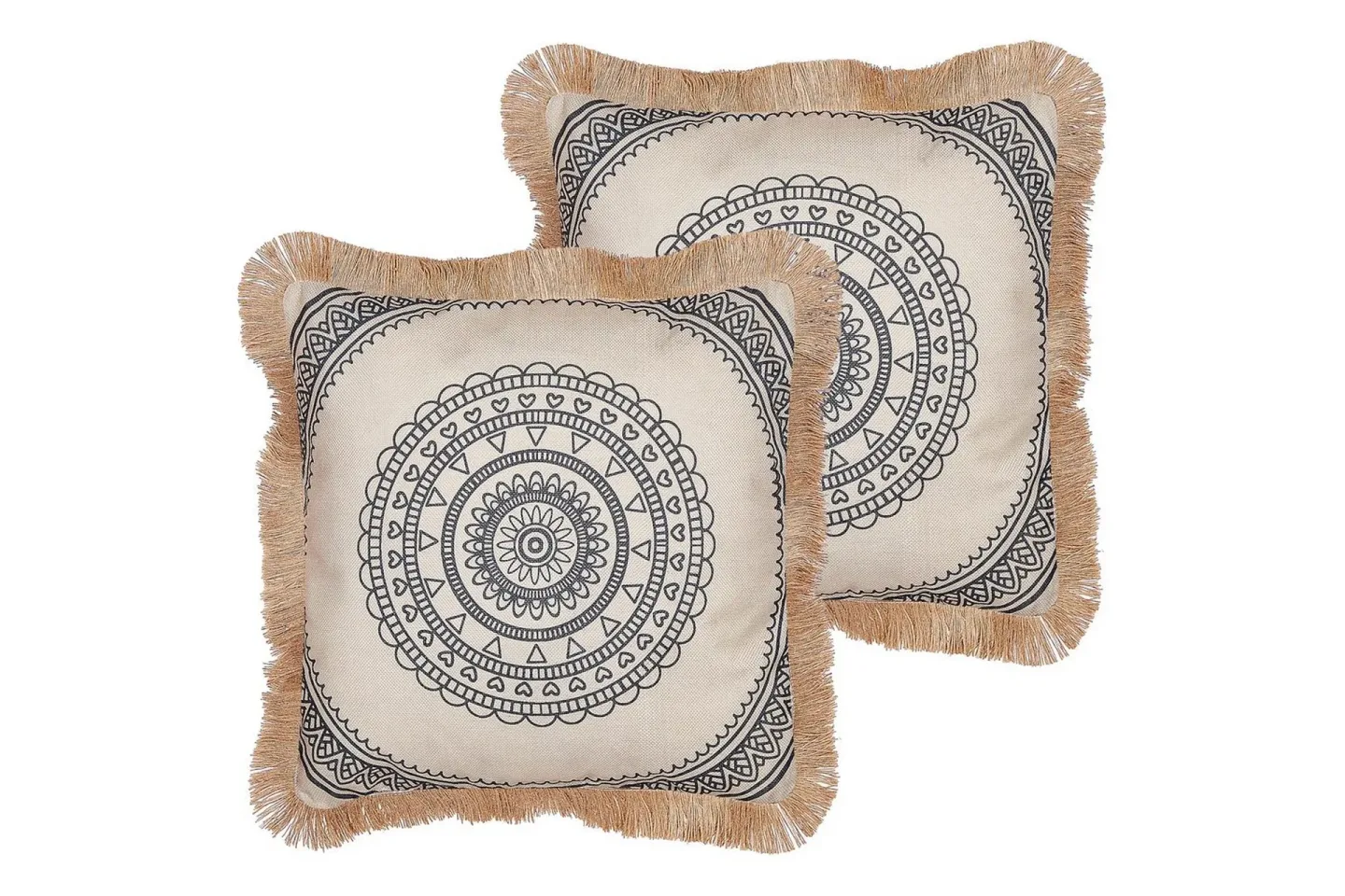 Prydnadskuddar Agrimony set om 2 Beige/svart - Beige/svart