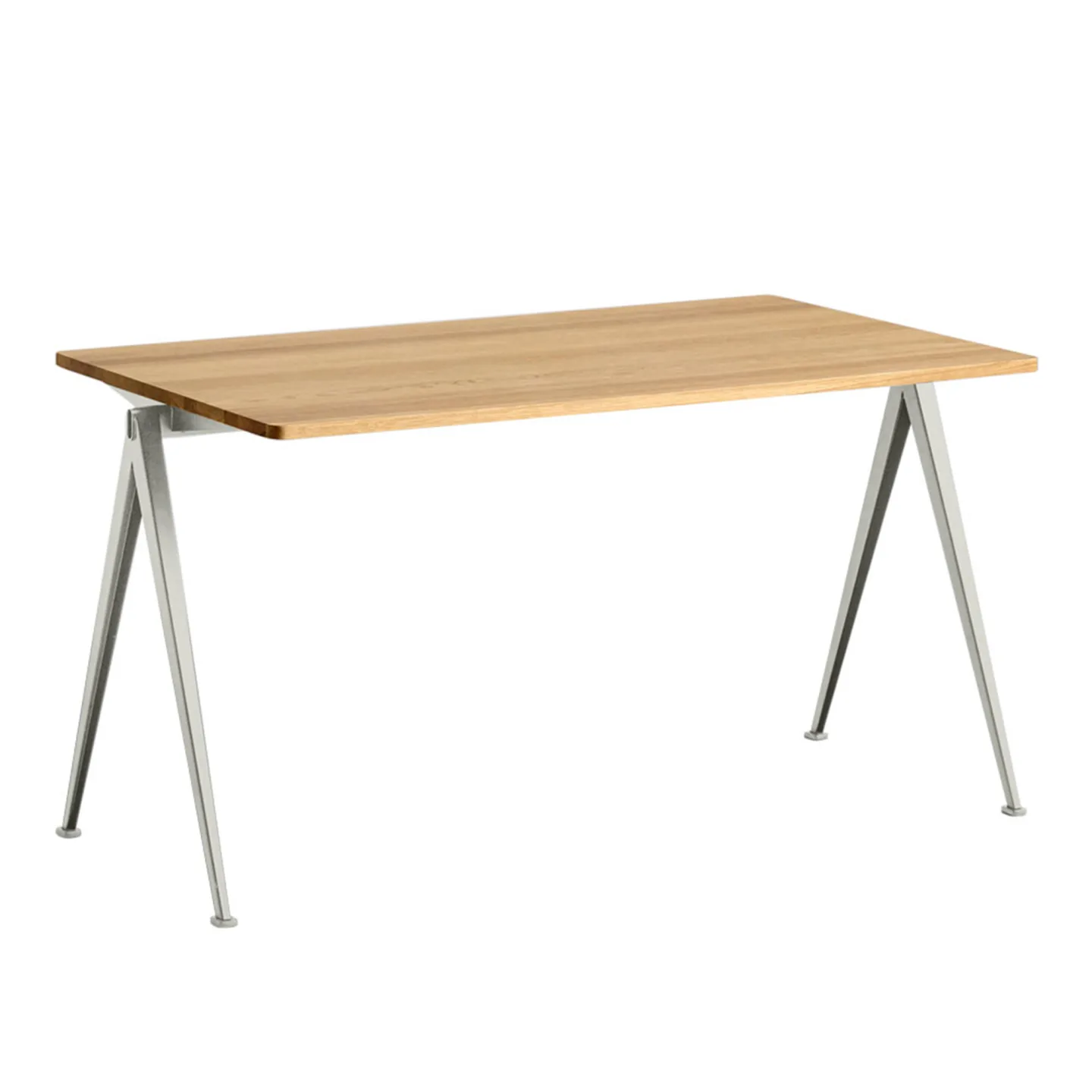 HAY - Pyramid Table 01 140x75 cm Beige/Klarlackad Ek - Skrivbord - Friso Kramer,Wim Rietveld - Träfärgad - Metall/Trä