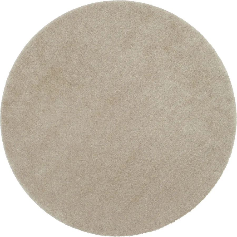 Teppich Synthetisch Bienna platinium ecru Einfarbig Polyamid 200 x 200 cm