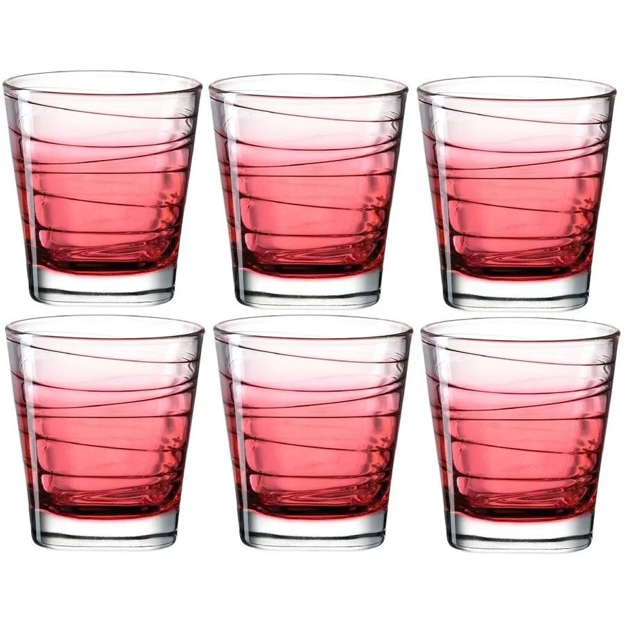 Trinkgläser-Set Leonardo Rot Glas 0.25 l