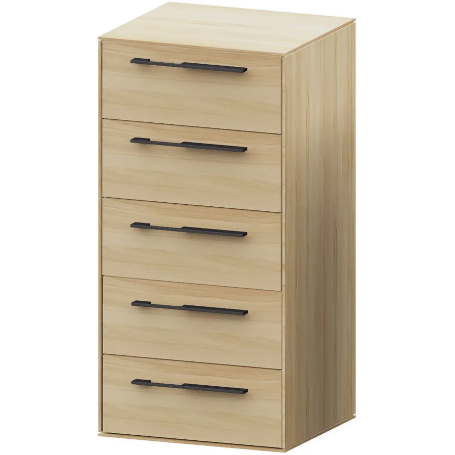 Kommode Nikolai natur geölt Kernbuche Massivholz B 50 H 103 cm