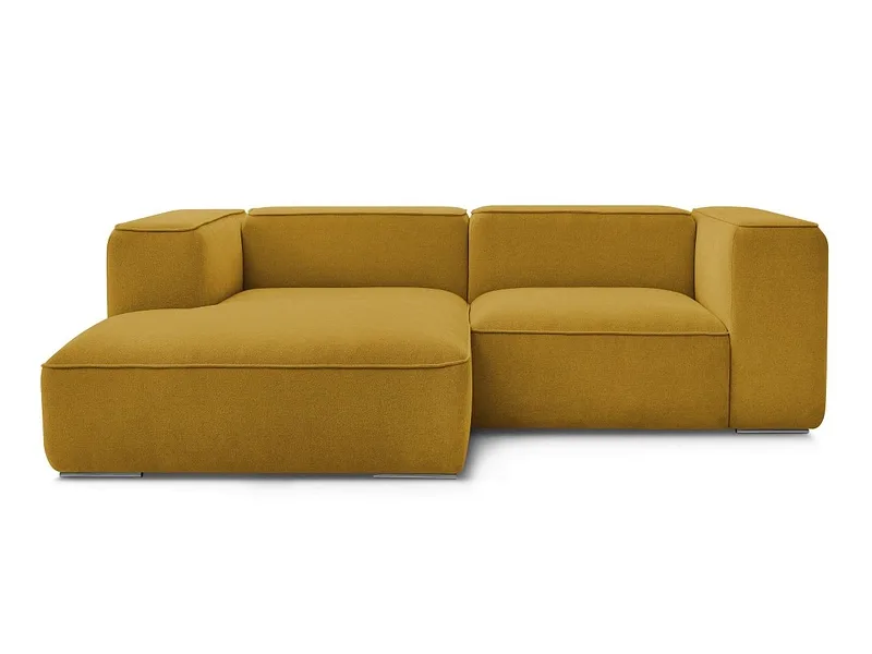 Ecksofa BOBOCHIC ZEPHYR Stoff mit Textur gelb