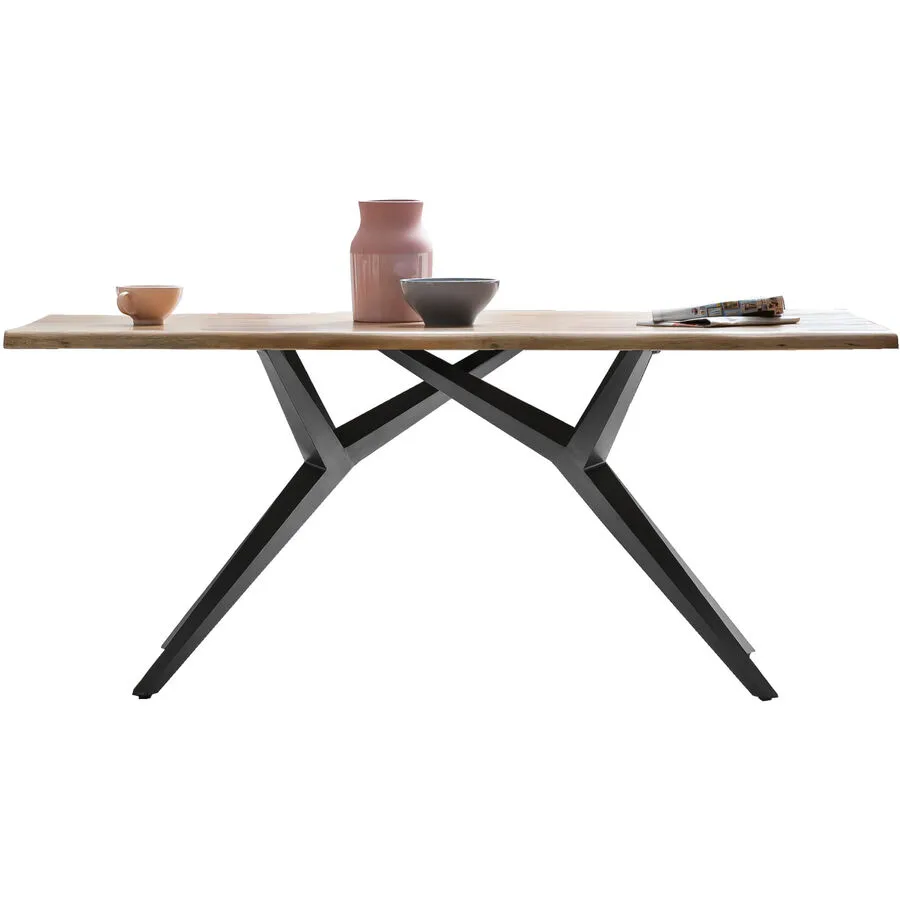 Esstisch Yael Natur Akazie Massivholz B 160 T 85 cm