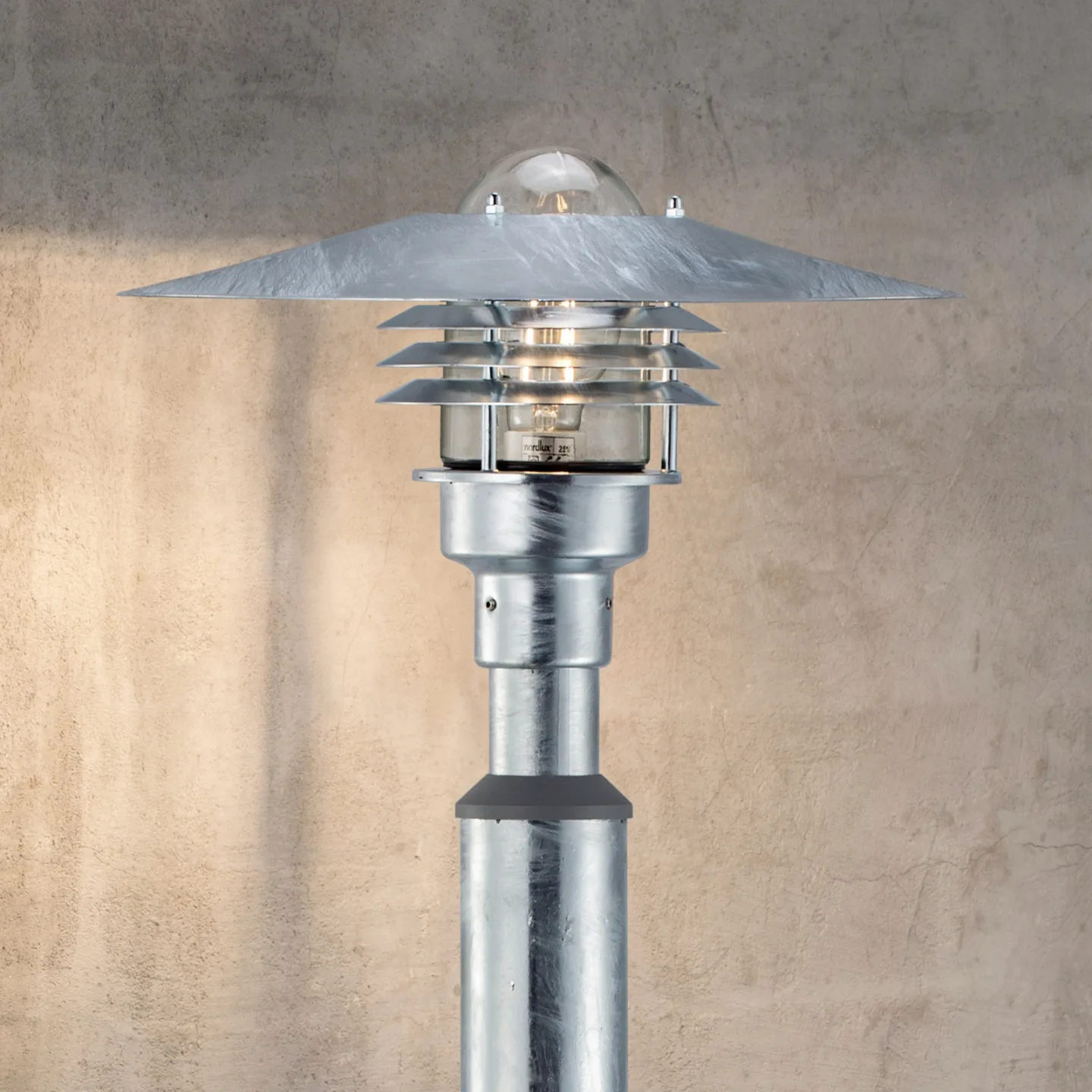 Vejers Trädgårdslampa 2 m Galvanised - Nordlux - Metall - Med en ljuskälla