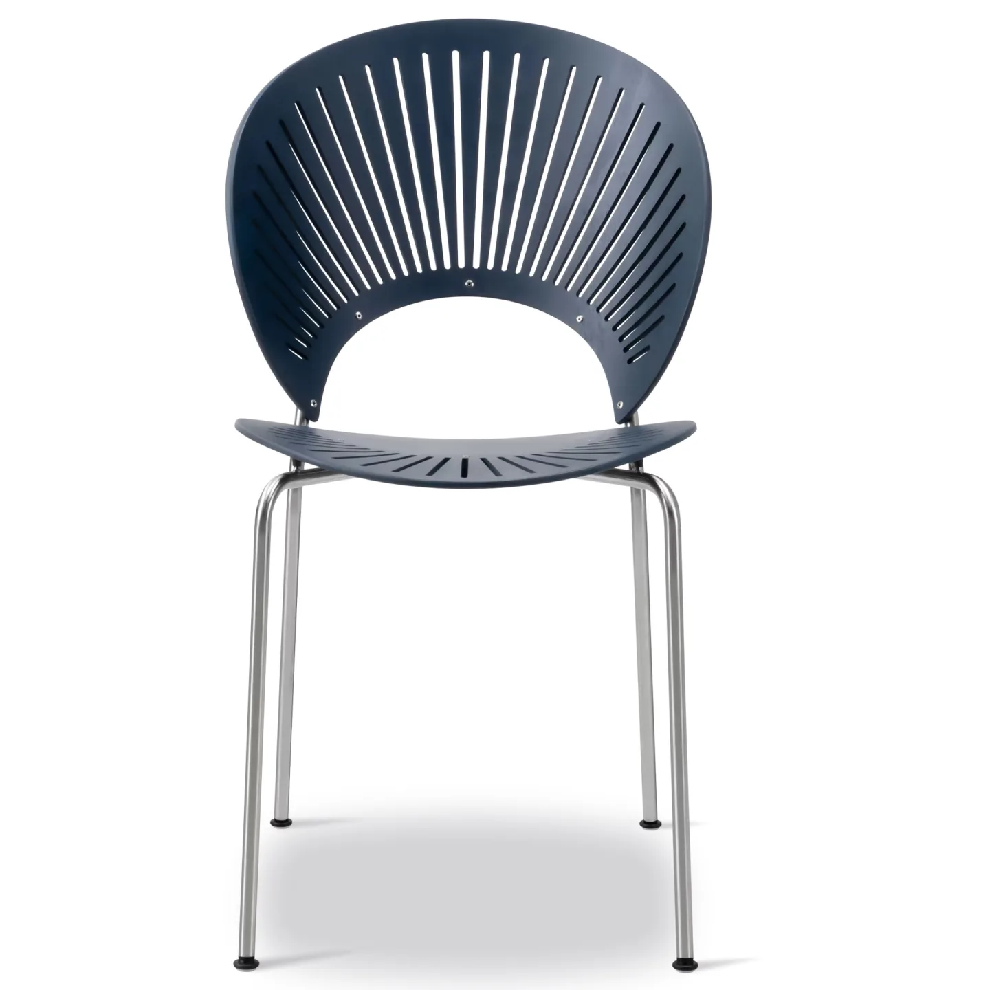 Fredericia Furniture - Trinidad stol krom / nordic blue - Matstolar - Nanna Ditzel - Blå - Trä