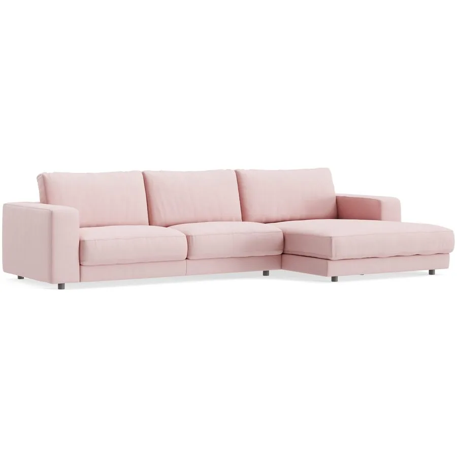 Ecksofa Ava Rechts Bezug: 100% Polyester rosa B 330 T 170 cm - Möbel Konfigurator: Traummöbel individuell zusammenstellen