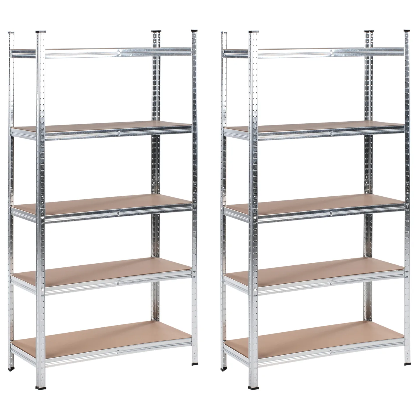 Set med 2 Garagehyllor Xitta 90 cm - Silver/Brun