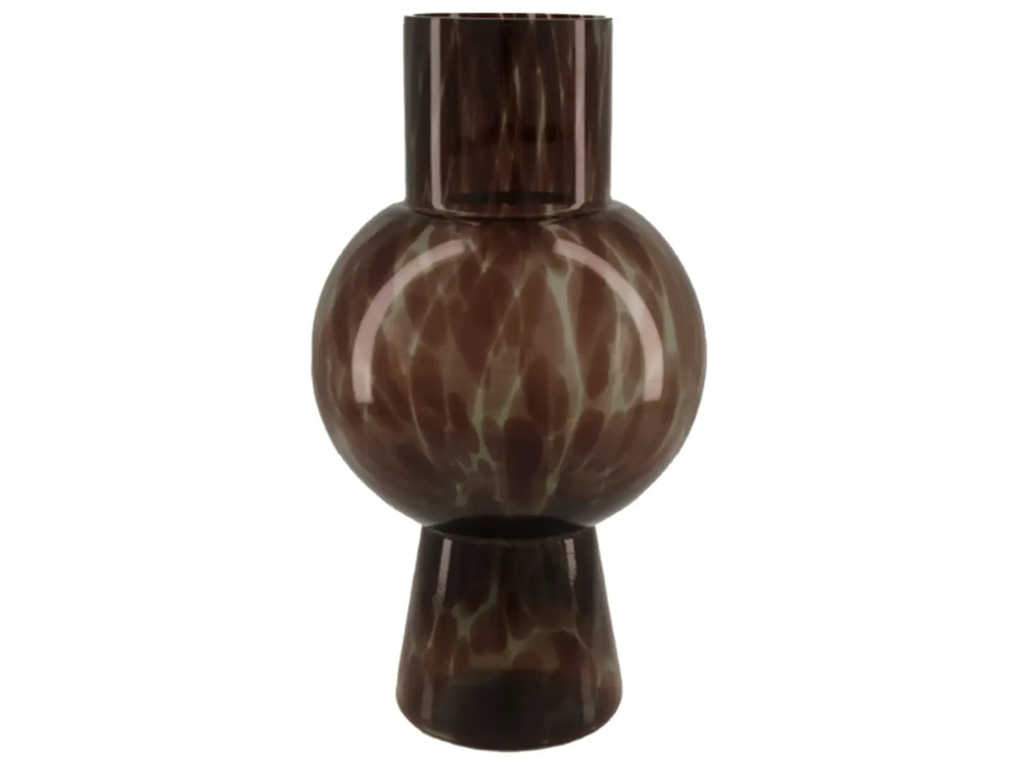 Dijk Vase Rauchglas, Leoprint H: 31 cm | Schubiger Möbel