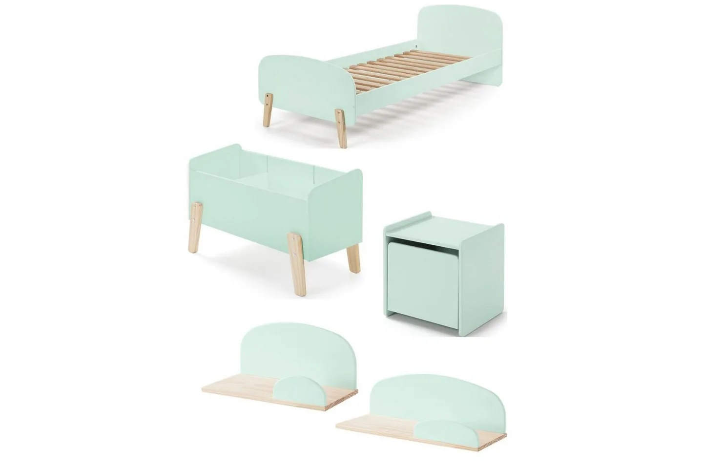 Kiddy Möbelset för Barnrum - Mint