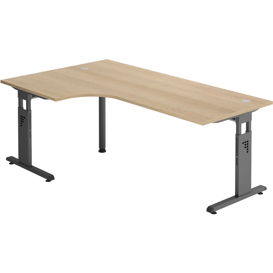 Schreibtisch Office eiche Holzwerkstoff B 200 T 120 cm