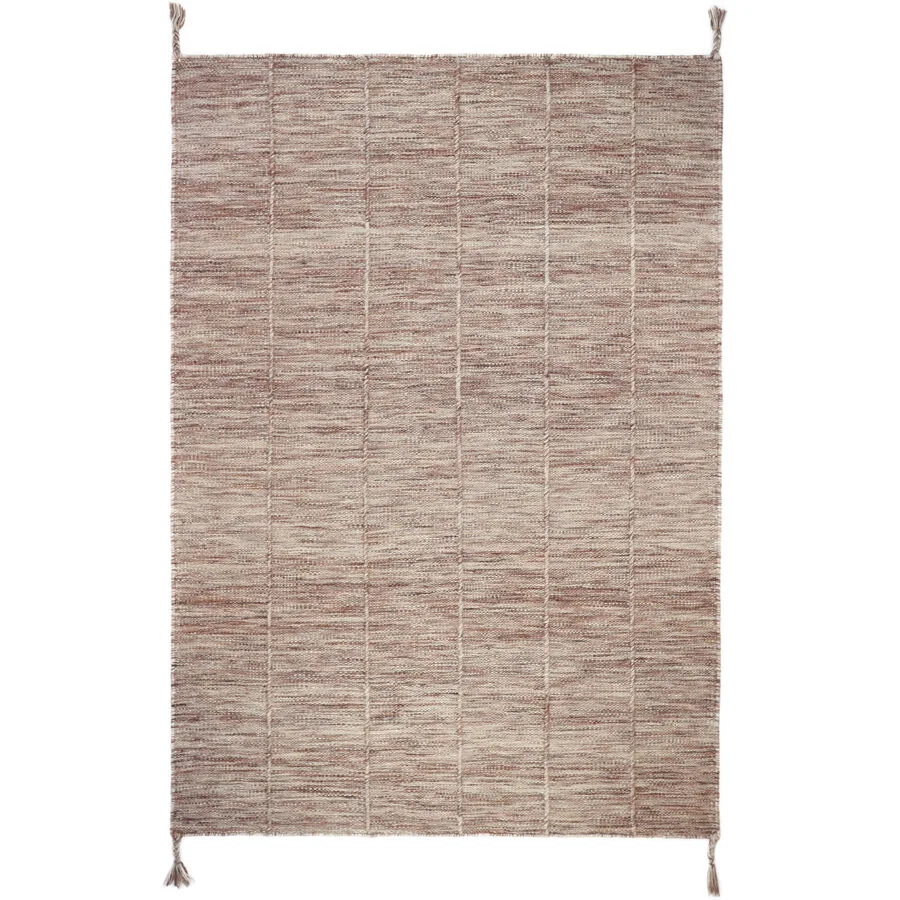 Teppich Davin Braun/Rosa Wolle 100 cm 140 cm
