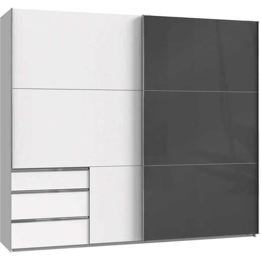 Kleiderschrank Sanko grau Holzwerkstoff B 250 cm