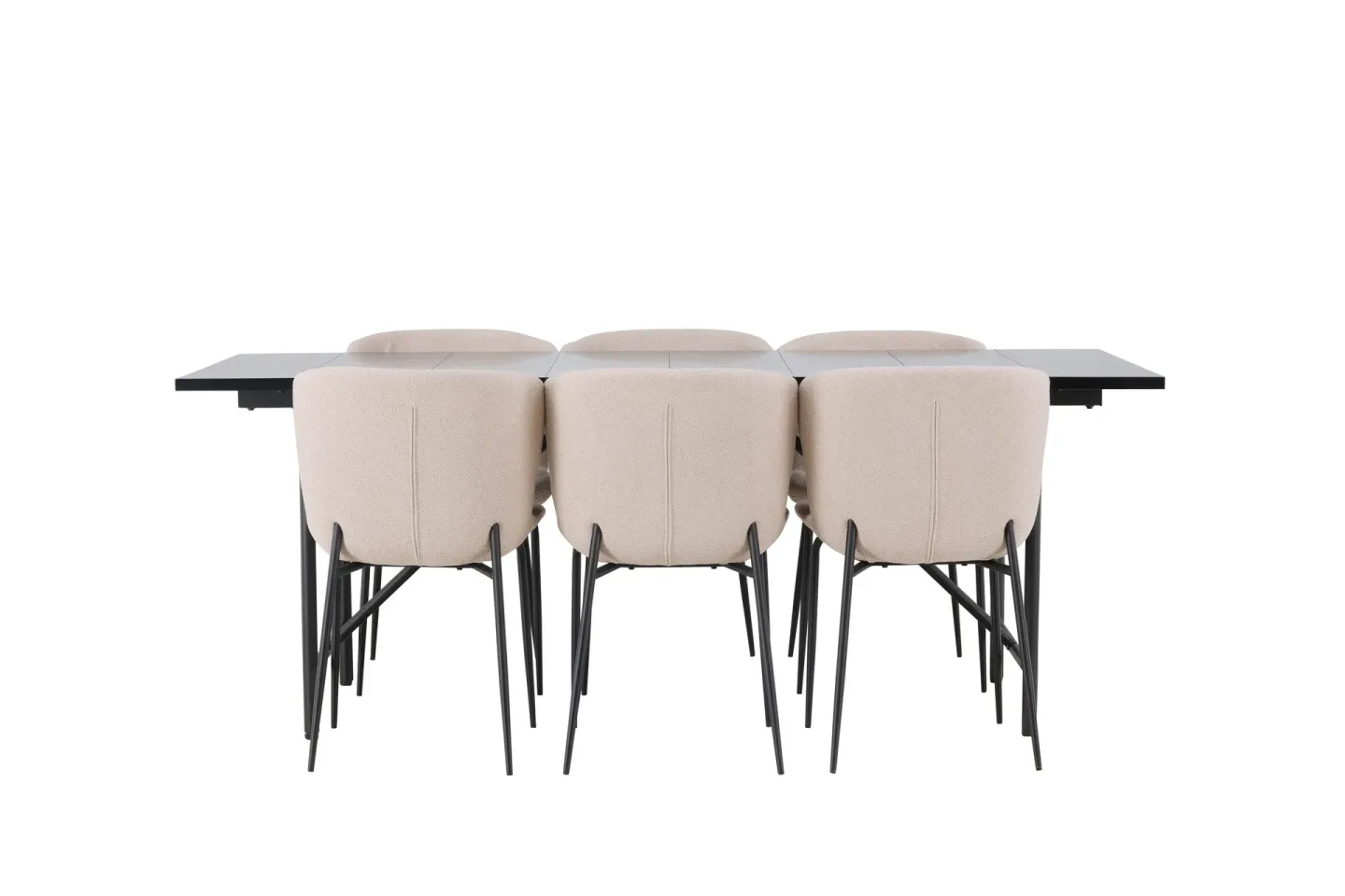Astrid Matgrupp 200 cm Rektangulär med 6 Modesto stolar - Beige