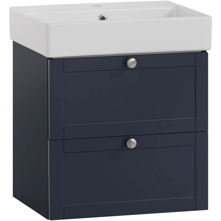 Waschtisch mit Lavabo Jukka nachtblau Holzwerkstoff B 50 T 40 H 57 cm