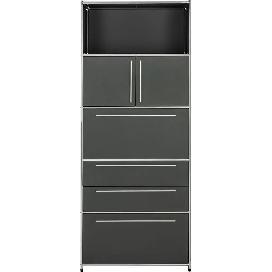 Regal Cubo Grau Metall 77 cm 195 cm 40 cm - Möbel Konfigurator: Traummöbel individuell zusammenstellen