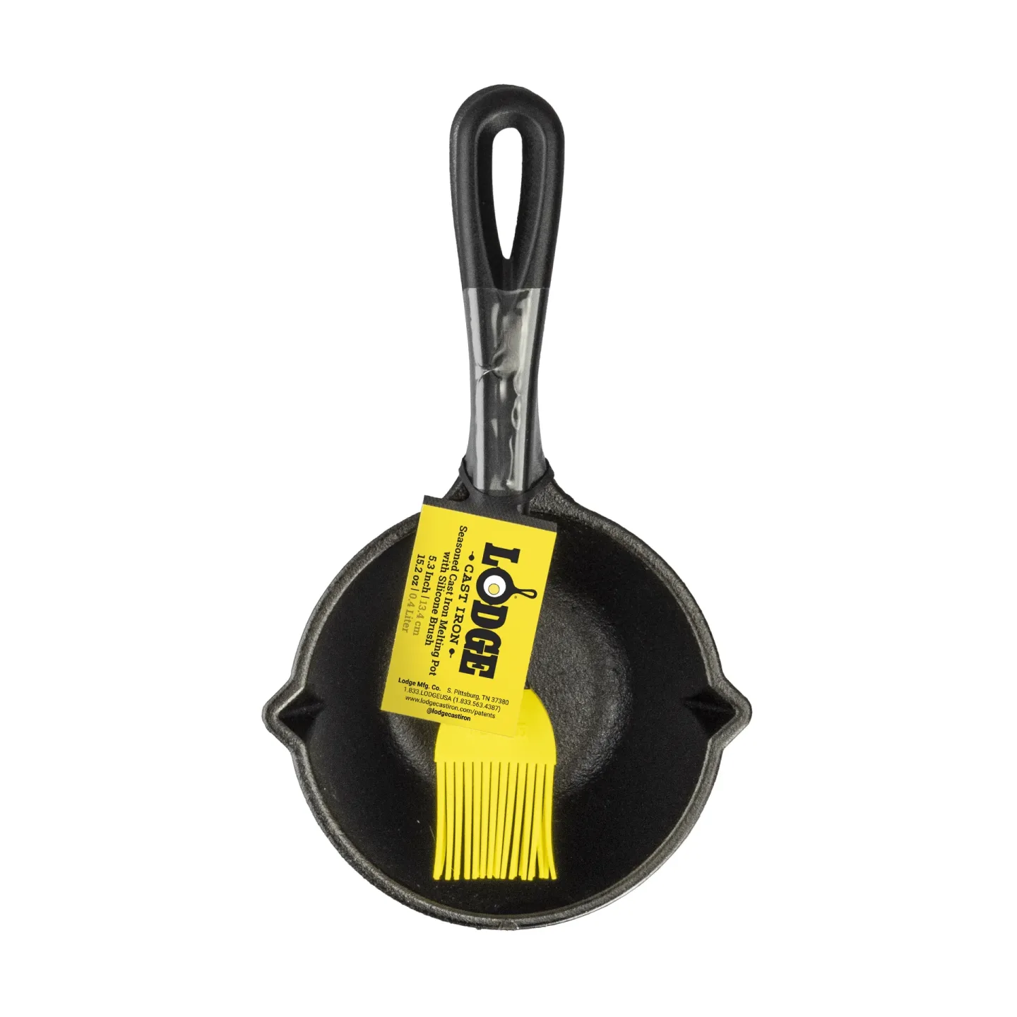 Lodge Saucentopf mit Silikonpinsel Gusseisen, 23 cm